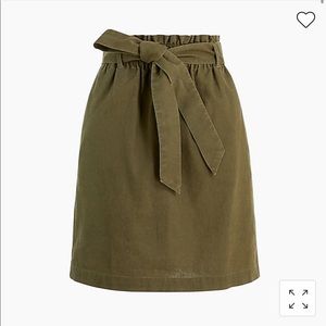 Linen-cotton paper-bag mini skirt- NWOT